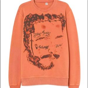 Posty Co H&M Post Malone face sweatshirt size M/S